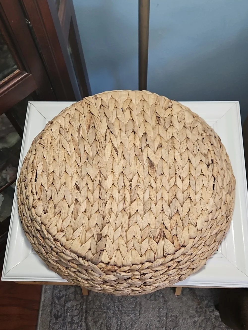 Natural Braided Seagrass Decorative Round Tray - Home Accents